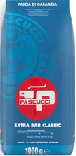 Cafea boabe Pascucci Extra Bar Classic 1000g, cafea plină, cremoasă, cu caracteristici de ciocolată și lemn.